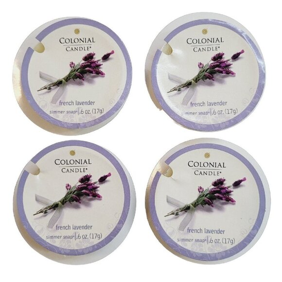 Colonial Candle Wax Simmer Snaps x4 French Lavender Discontinued Scent VHTF - Picture 1 of 3